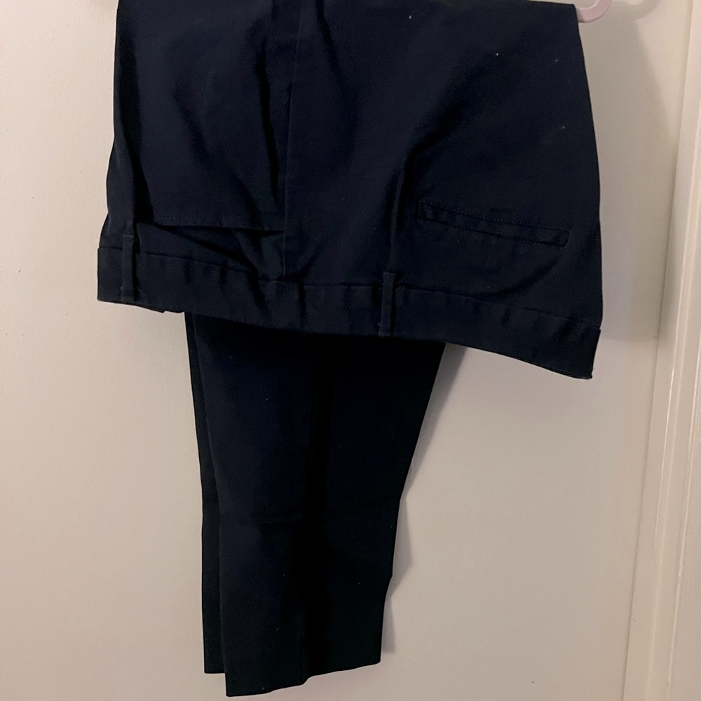 Navy blue straight leg khaki style pants